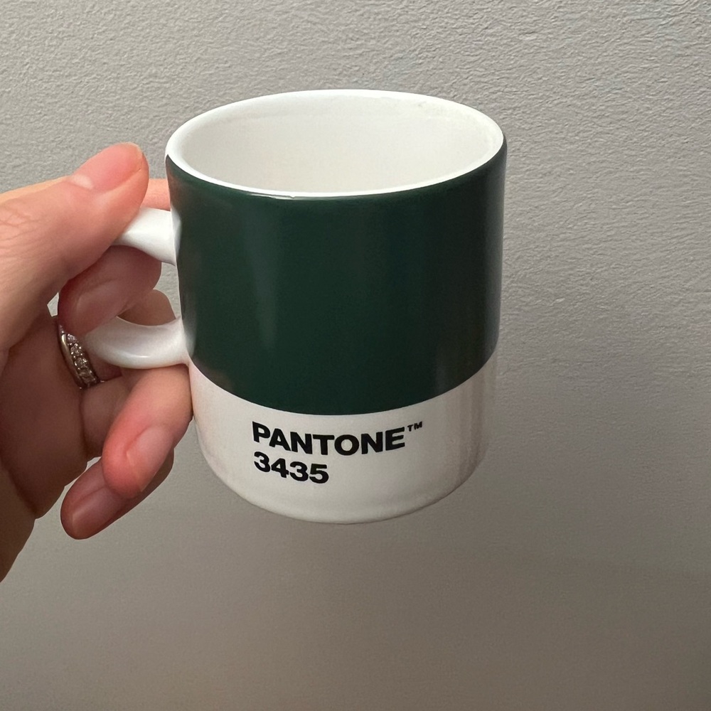 Forest green pantone espresso cup NEVER USED